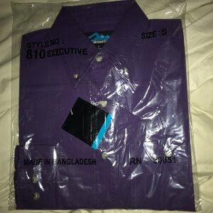 Tri-Mountain Mens Professional Blend Teflon Purple Shirt  Small MSRP $40.00